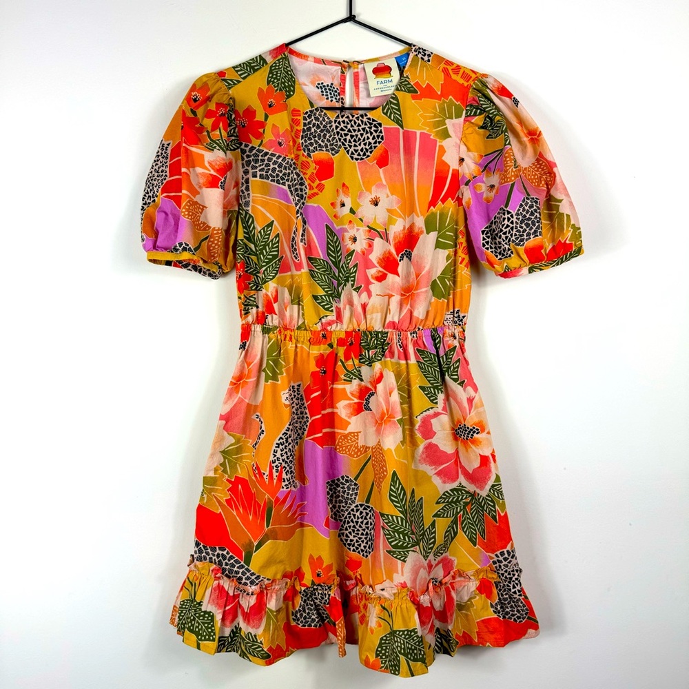 Floral Puff Sleeve Midi Dress